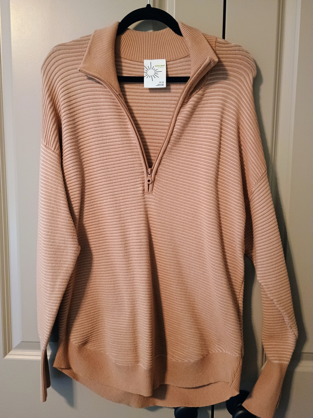 Half-Zip Ribbed Sweater